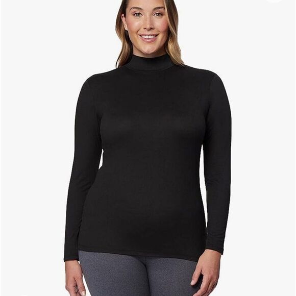 32 Degrees Heat Womens Ultra Soft Thermal Lightweight Mock Neck Long Sleeve Top - Picture 1 of 10